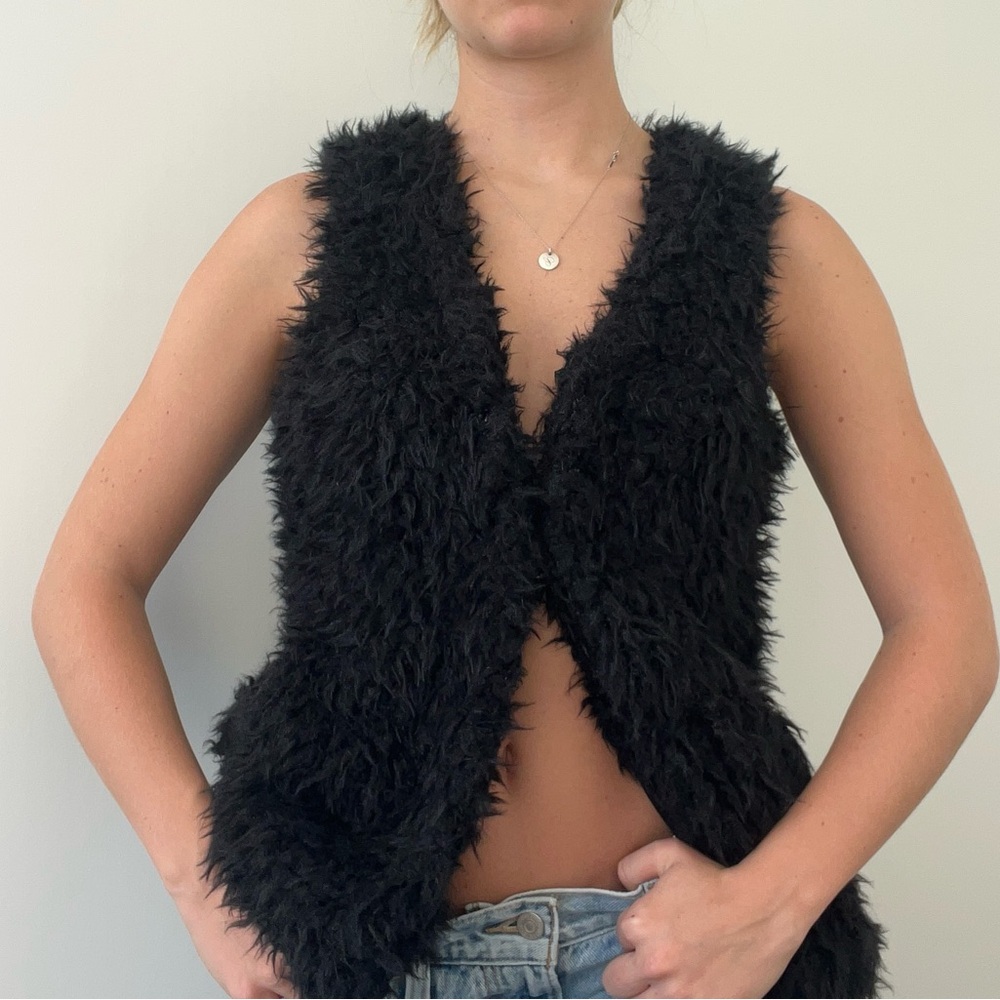 Faux fur black Jacket for Women